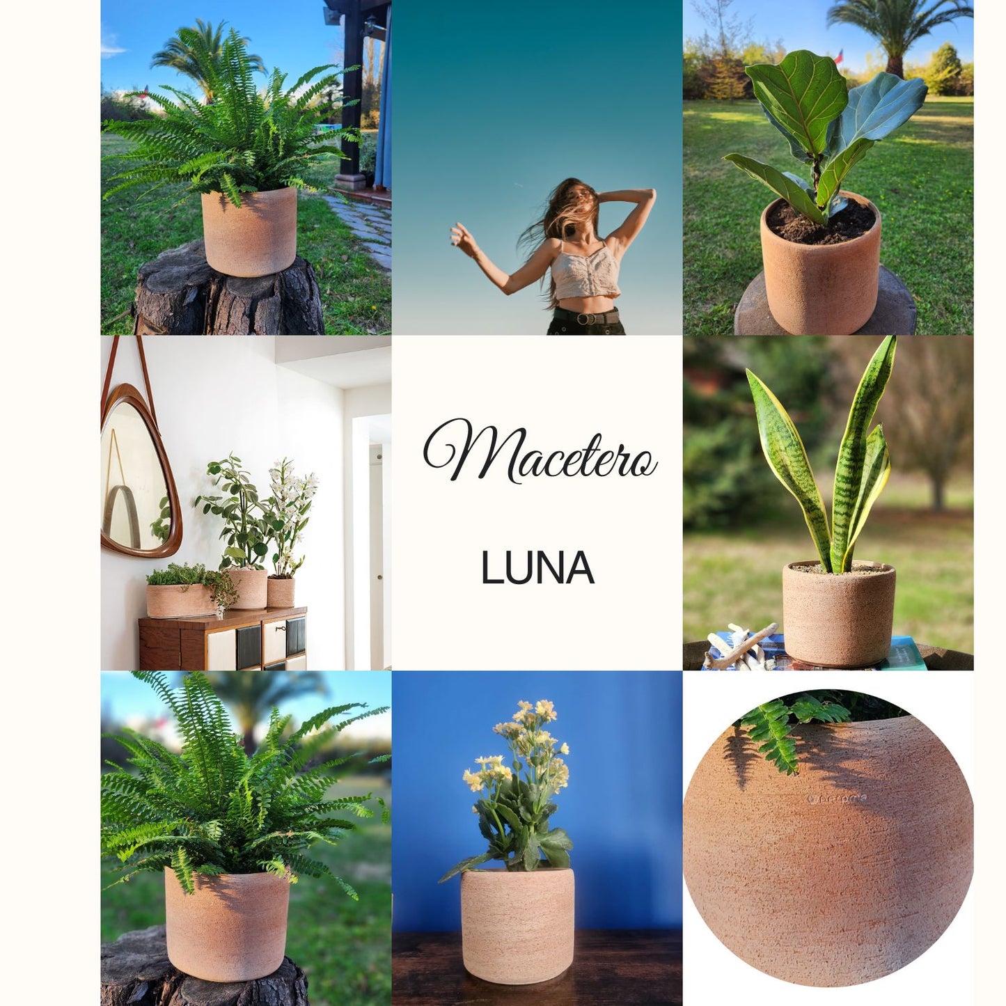 Macetero Luna 20 Terracota