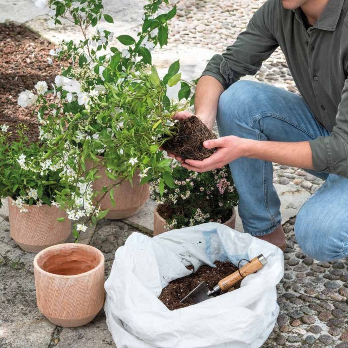Maceta Graffio Texturizada Terracota
