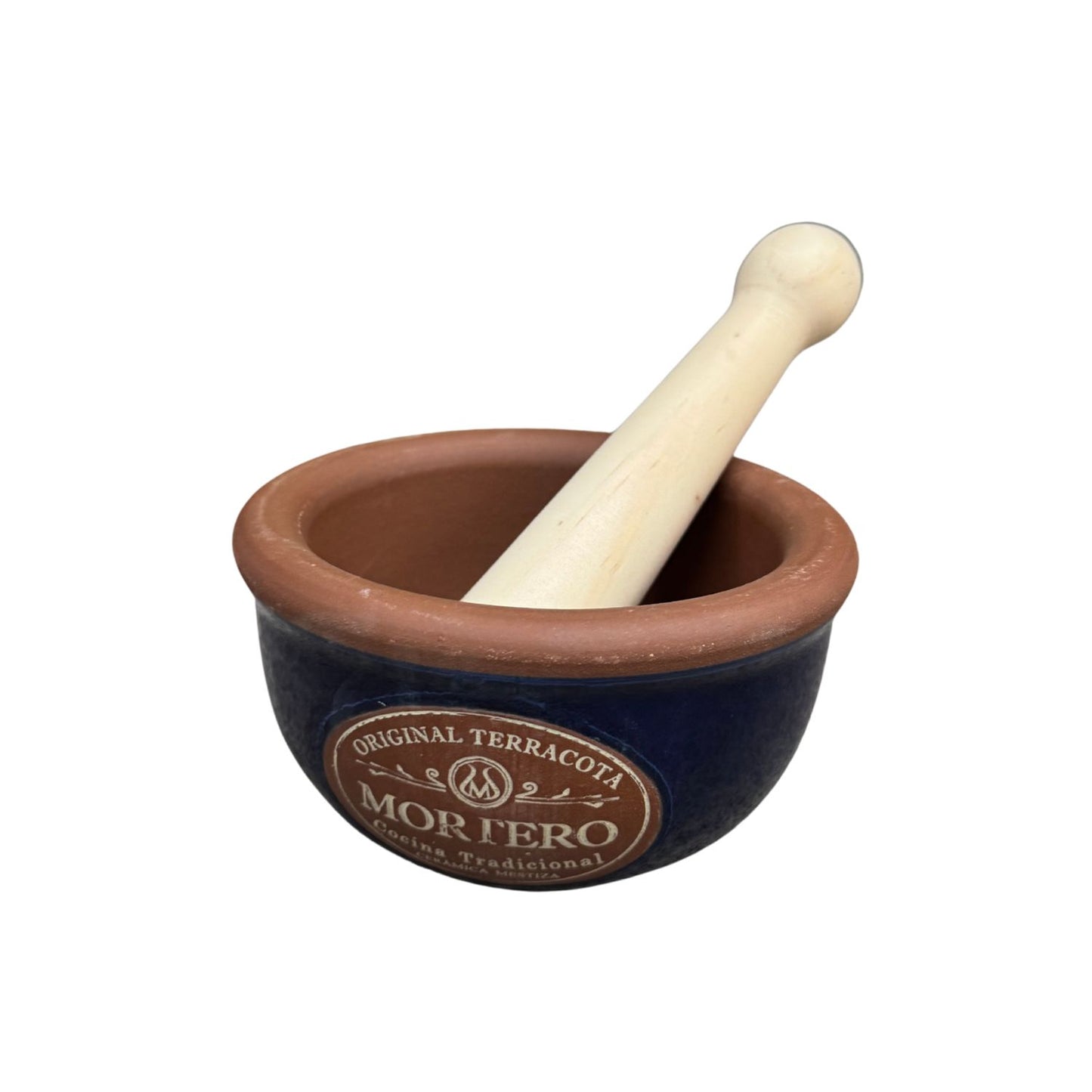 Mortero con Mazo Mestiza Azul Imperial