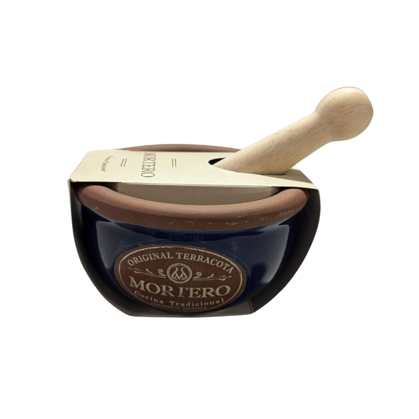 Mortero con Mazo Mestiza Azul Imperial