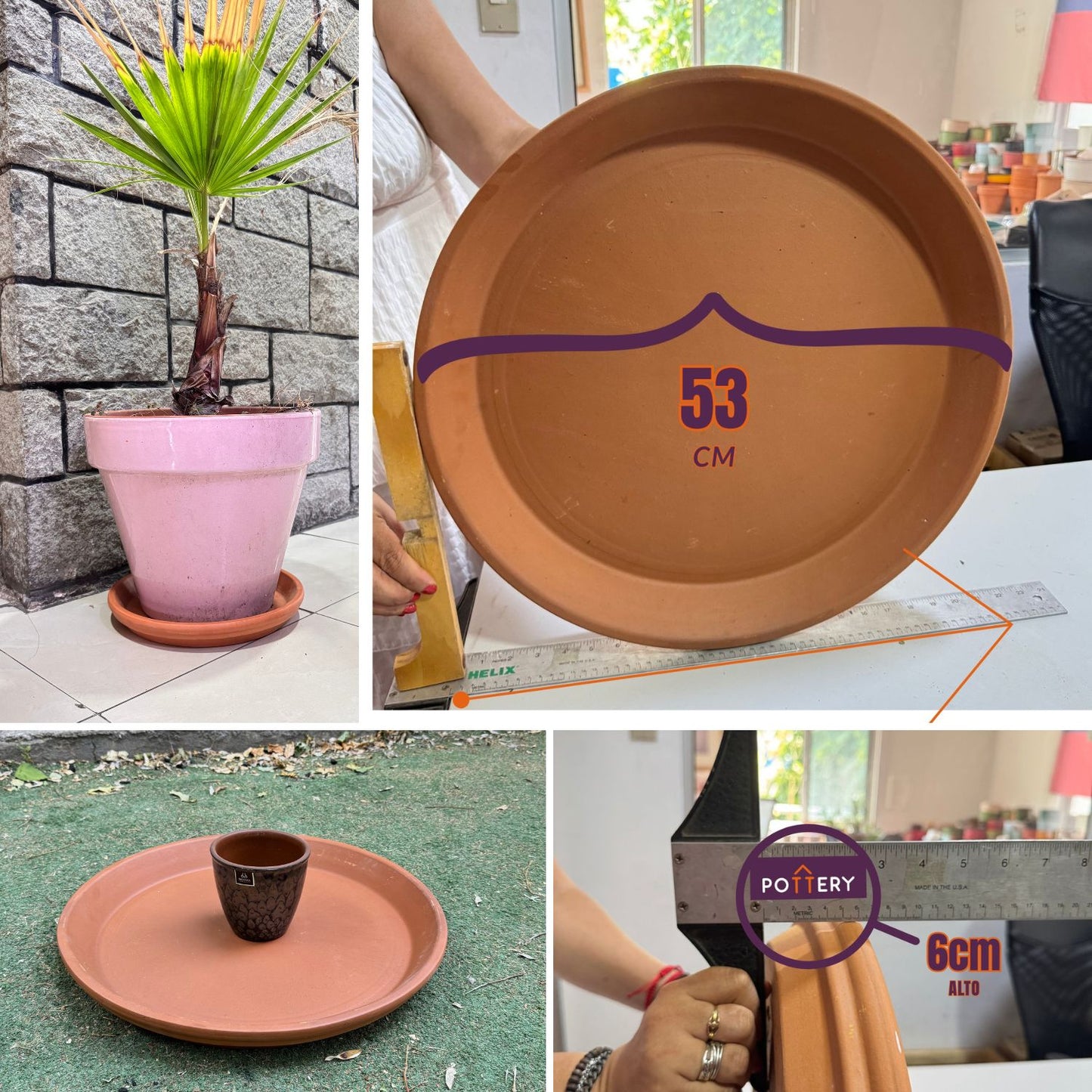 Plato para Macetas Terracota Deroma