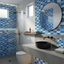 Malla Mosaico Rectángulos Azules - 30x30 cm