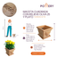 Set Maceta Cuadrada con Relieve Oliva con plato