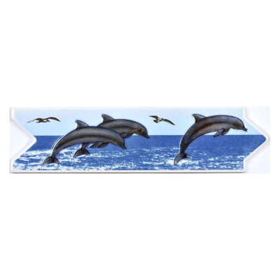 Pack 4 unidades Listel Delfines - 8x25cm