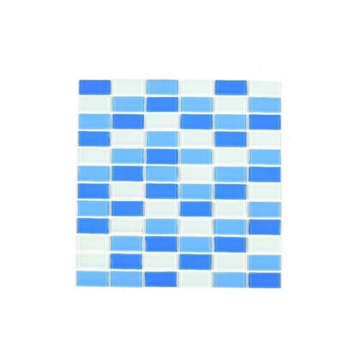 Malla Mosaico Rectángulos Azules - 30x30 cm