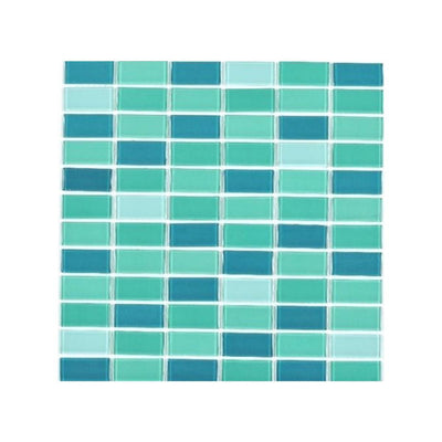 Malla Mosaico Rectángulos Verdes - 30x30 cm